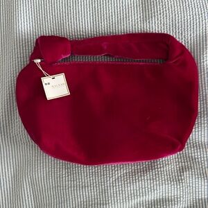 NEW Shiraleah Chicago Pink Knotted Velvet 12” Bag